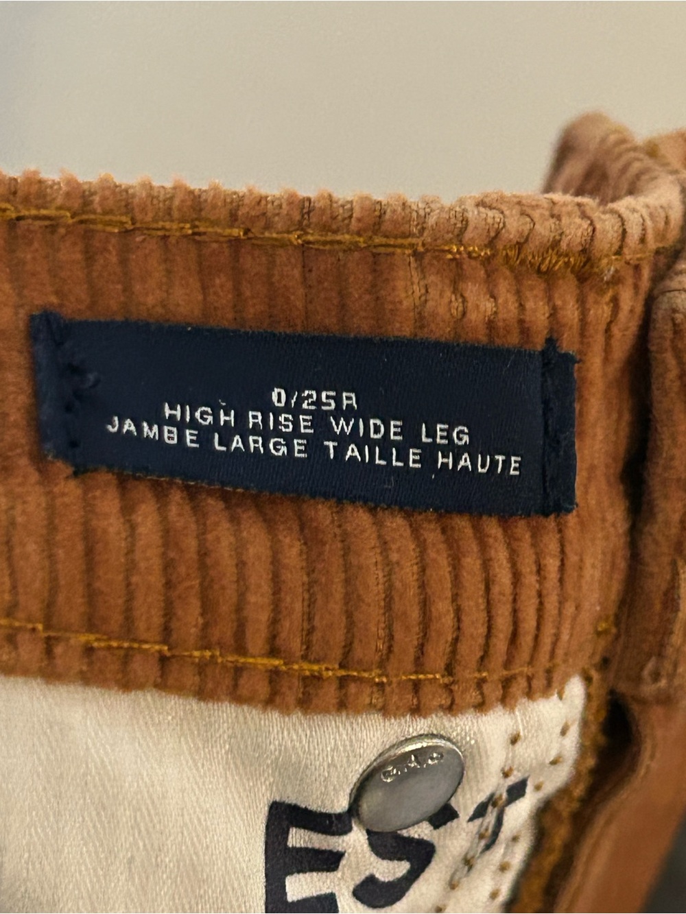 GAP Wide-Leg Corduroy Pants in Camel Brown - Picture 8 of 12